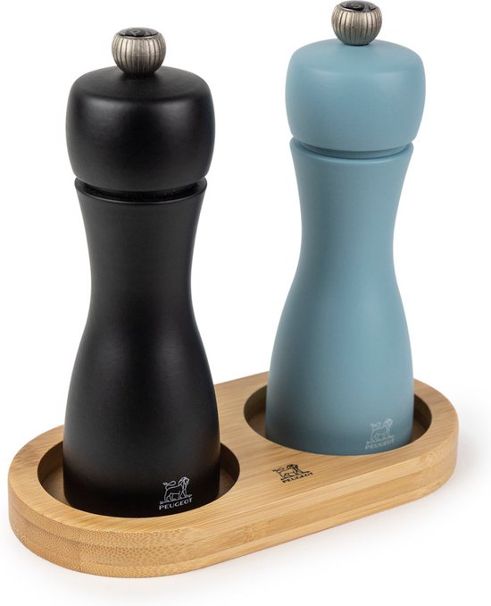 Peugeot Linea houder peper- en zoutmolen - 17 cm - bamboe - Naturel