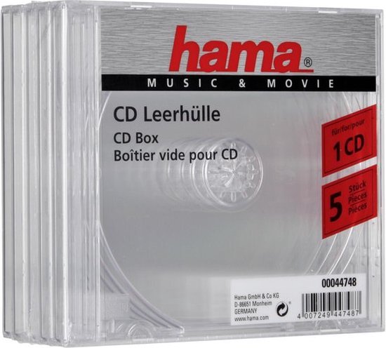 Hama CD-box - 5 stuks - Transparant
