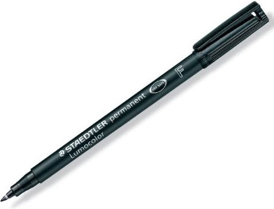 Staedtler Lumocolor 318 viltstift - permanent F - zwart - 10 stuks