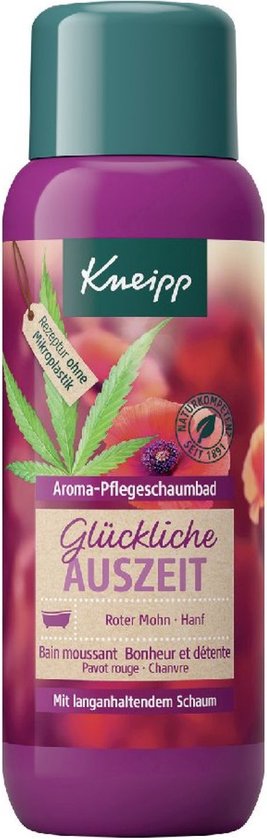 Kneipp badschuim - klaproos & hennep - 400 ml