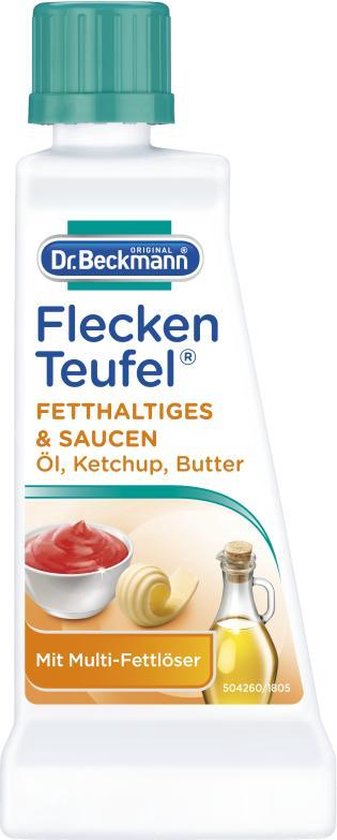 Dr. Beckmann vlekkenduivel - voor vet, olie, sauzen, ketchup en chocolade - 50 ml