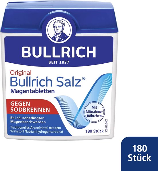 Bullrich Salz maag tabletten - tegen zuurbranden - 180 stuks