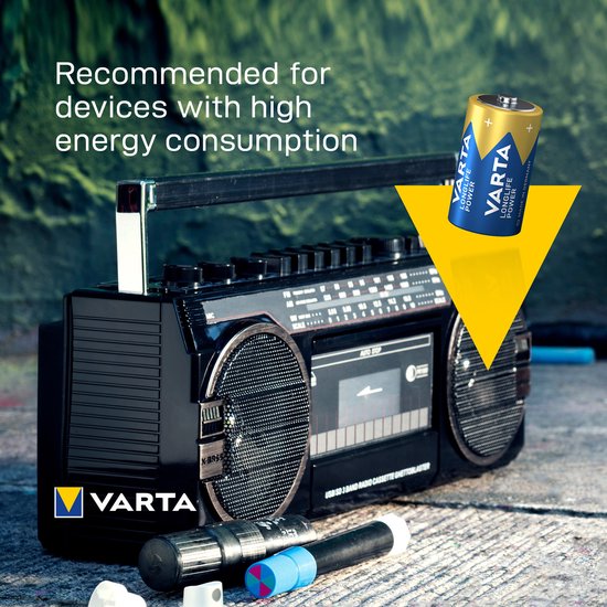 Varta Longlife Power batterijen - D alkaline high energy - 2 stuks