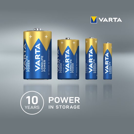 Varta Longlife Power batterijen - D alkaline high energy - 2 stuks