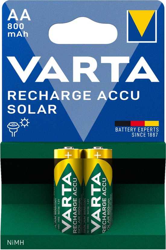 Varta Solar NH6 batterij - AA 800 mAh - oplaadbaar