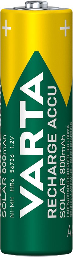 Varta Solar NH6 batterij - AA 800 mAh - oplaadbaar