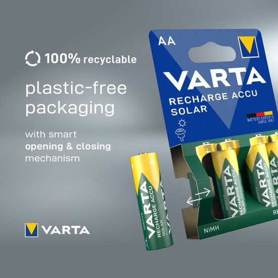 Varta Solar NH6 batterij - AA 800 mAh - oplaadbaar