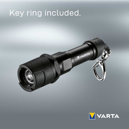 Varta sleutelhanger zaklamp - 12 lm - Zwart