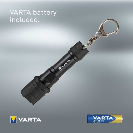 Varta sleutelhanger zaklamp - 12 lm - Zwart