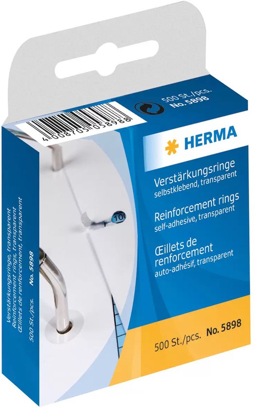 Herma versterkingsringen - 500 stuks - Transparant