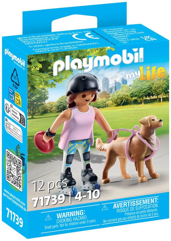 Playmobil My Life schaatser met retriever - 71739