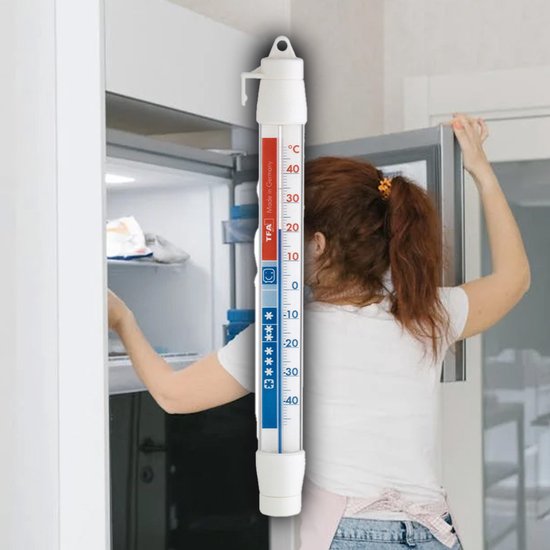 TFA Dostmann koelkast- en vriezerthermometer - analoog kunststof - Wit