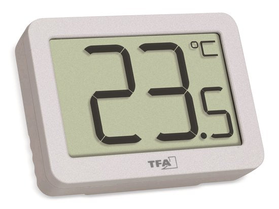 TFA binnerthermometer - digitaal - 6×2×4 cm - Wit