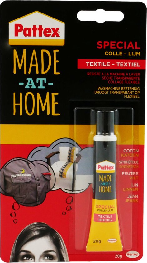Pattex textiellijm - kledinglijm 20 gram - Transparant