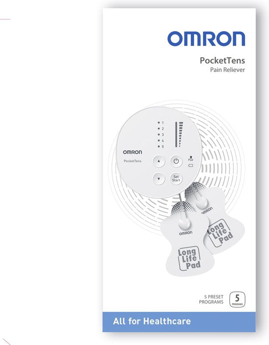 Omron PocketTens tens-apparaat - elektrodentherapie - spierstimulatie