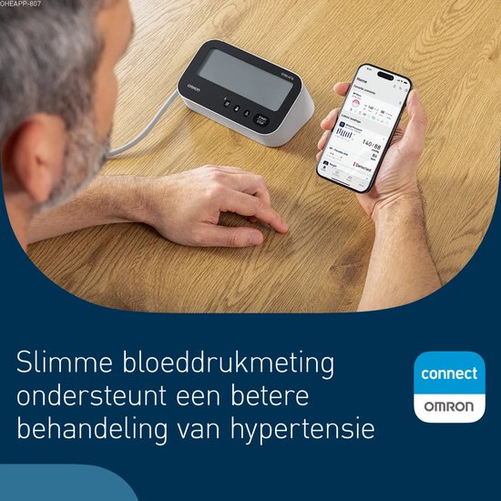 Omron M4 Connect AFib bloeddrukmeter - bluetooth - AFib-detectie - geheugen 120 metingen