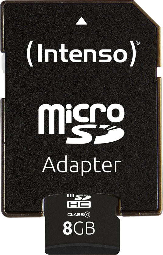 Intenso microSD geheugenkaart - class 4 - 8 GB - met SD-adapter