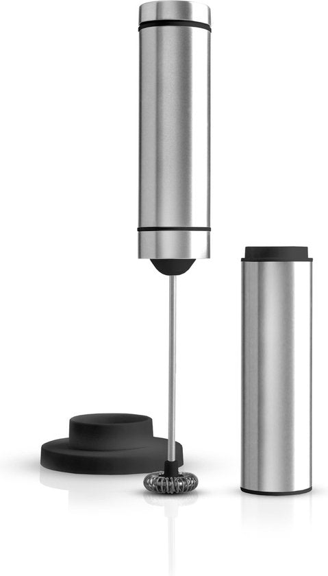 AdHoc Rapido melkopschuimer - elektrisch - batterijgevoed - 12.000 rpm - RVS/Grijs