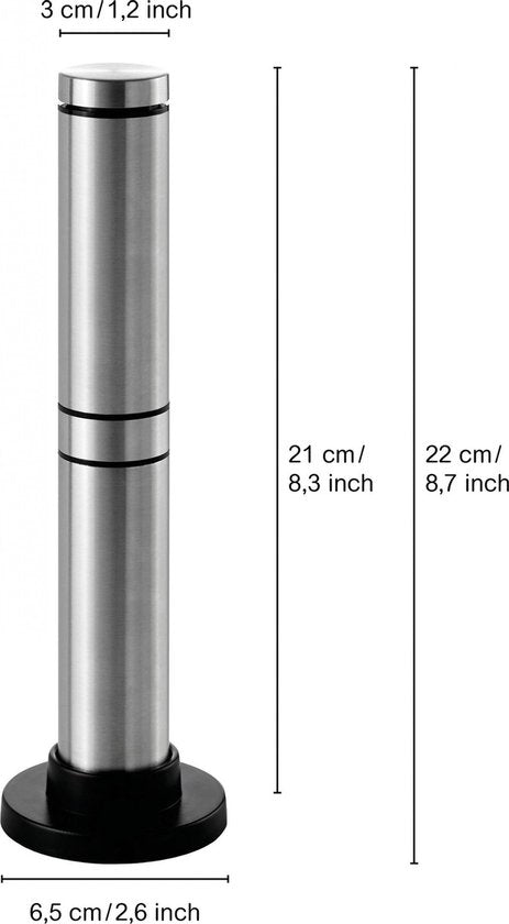 AdHoc Rapido melkopschuimer - elektrisch - batterijgevoed - 12.000 rpm - RVS/Grijs