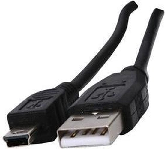 Wentronic USB-kabel - USB 2.0 A male naar USB 2.0 mini male - 1,8 meter