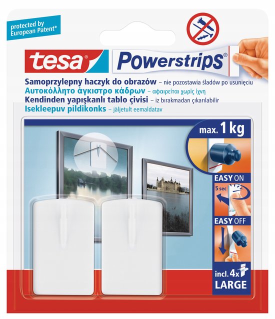 tesa Powerstrips haken voor afbeeldingen - zonder boren