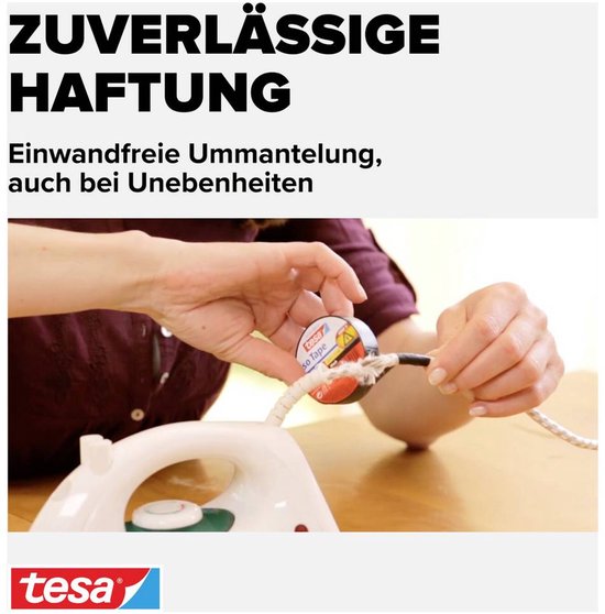tesa isolatietape 56192-00010-22 - 10 m × 15 mm - Zwart - 1 stuk