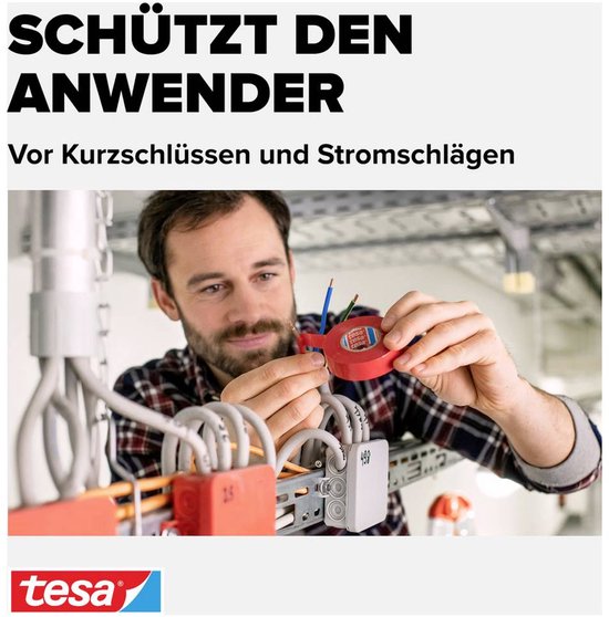 tesa isolatietape 56192-00010-22 - 10 m × 15 mm - Zwart - 1 stuk