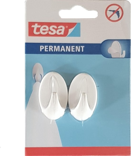 Tesa ophanghaakjes - zelfklevend met plakstrip