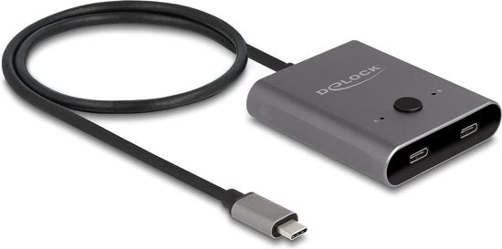Delock USB-C switch - 2 naar 1 bidirectioneel - USB 10 Gbps - 8K
