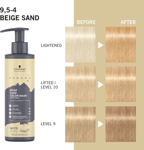 Schwarzkopf Chroma ID kleurmasker - 300 ml - Beige Sand