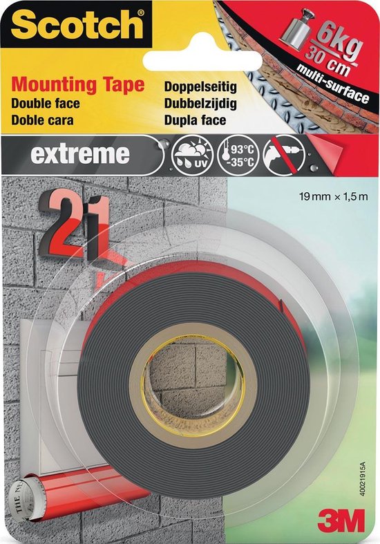 Scotch montagetape - mirror - 5 m × 19 mm