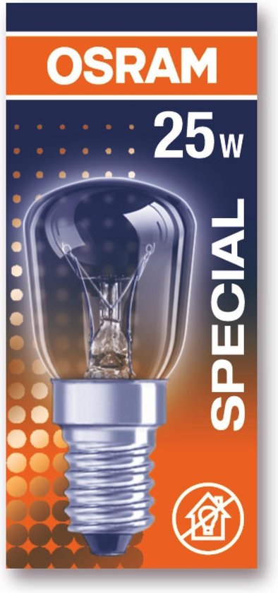 Osram fridge bulb - E14 25W dimmable 2700K - clear