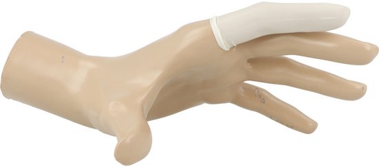 Vingercondooms - latex maat M - Wit - 100 stuks