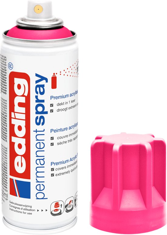 Edding 5200 spuitverf - acryl permanent 200 ml - Neon roze