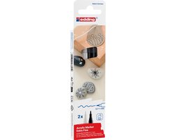 Edding 5500 acrylstiften - extra fijn 0,7-1 mm - zwart en wit
