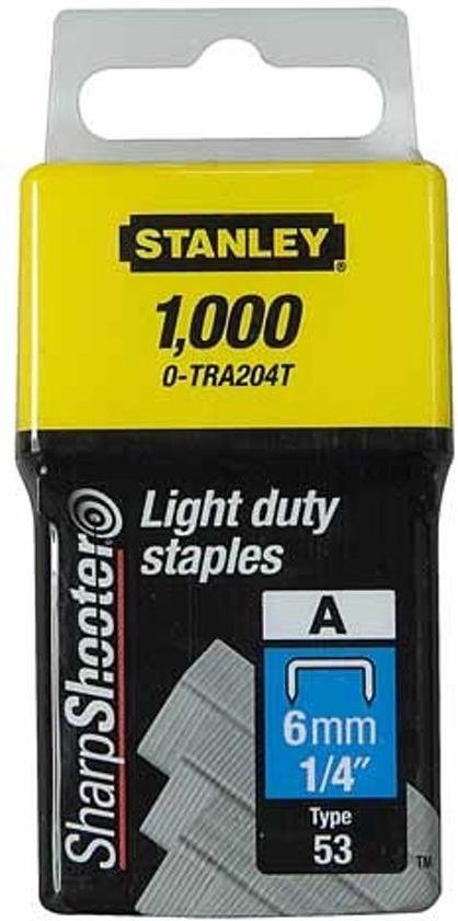 Stanley staples - type A 6 mm - 1,000 pieces
