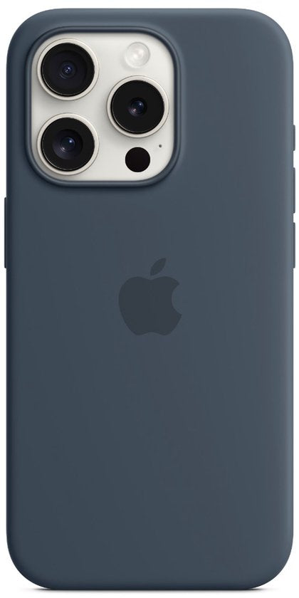 Apple siliconen hoesje - iPhone 15 MagSafe - Storm Blue