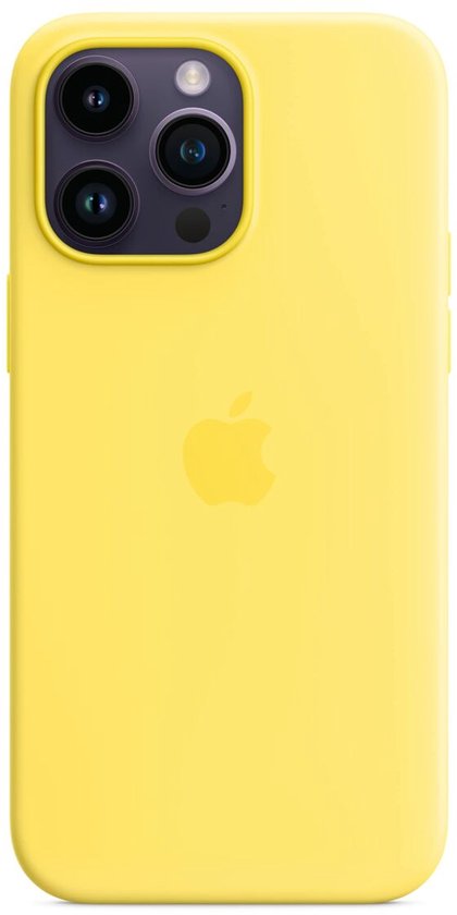 Apple iPhone 14 Pro Max hoesje - siliconen MagSafe - Kanariegeel