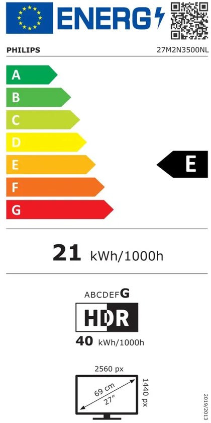 Philips Evnia 5000 series monitor - 27M2N3500NL QHD 180Hz - 27 inch