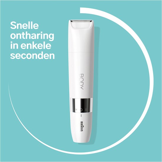 Braun Body BS1000 mini trimmer - elektrische ontharing voor vrouwen en mannen - Wit