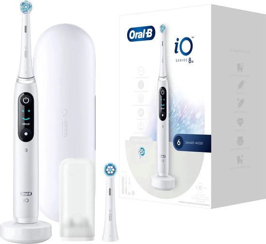 Oral-B iO Series 8N elektrische tandenborstel - vibrerende volwassenen - Wit