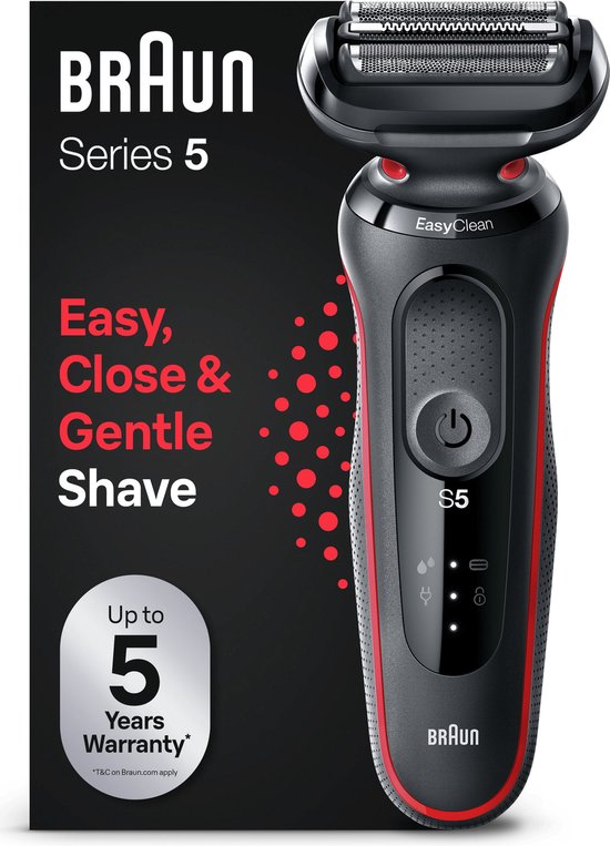 Braun Series 5 scheerapparaat - elektrisch - 51-R1000s - Rood