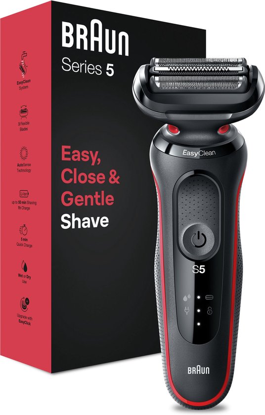 Braun Series 5 scheerapparaat - elektrisch - 51-R1000s - Rood