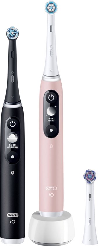 Oral-B iO 6 elektrische tandenborstel - set van 2 - Zwart en roze