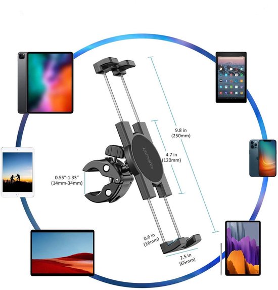4smarts ErgoFix H24 tablethouder - universeel - Zwart