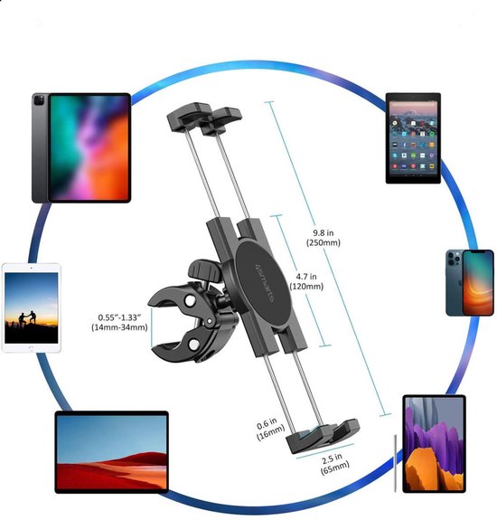 4smarts ErgoFix H24 tablethouder - universeel - Zwart
