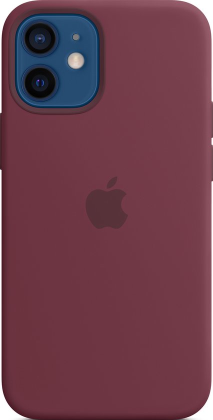 Apple iPhone 12 Mini hoesje - siliconen MagSafe - Pruimenpaars