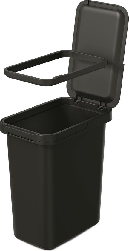 Prosperplast Keden afvalbak - 12 liter - kunststof - Zwart