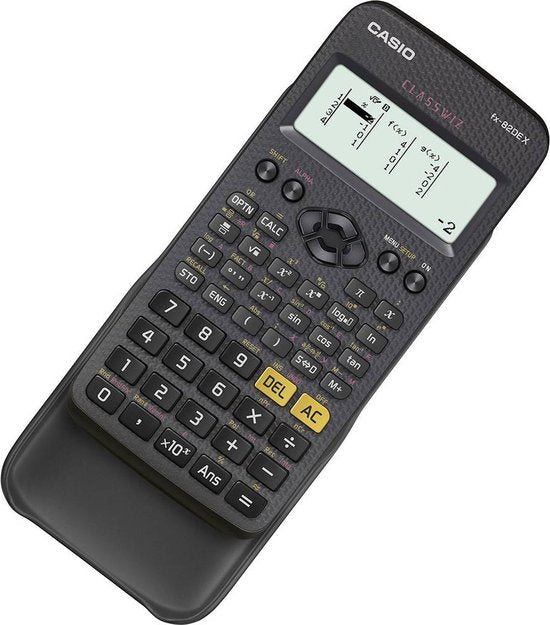 Casio FX-82DEX schoolrekenmachine - 12-cijferig display - batterijvoeding - Zwart