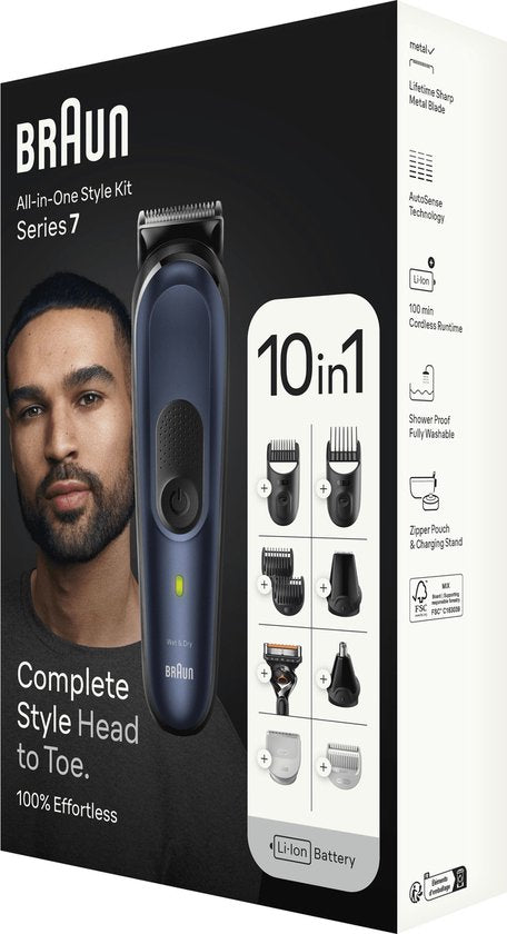 Braun Series 7 MGK7410 styling set - 10-in-1 - beard and body